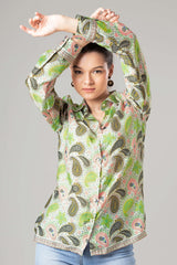 Traditional Paisley Shirt For Women
