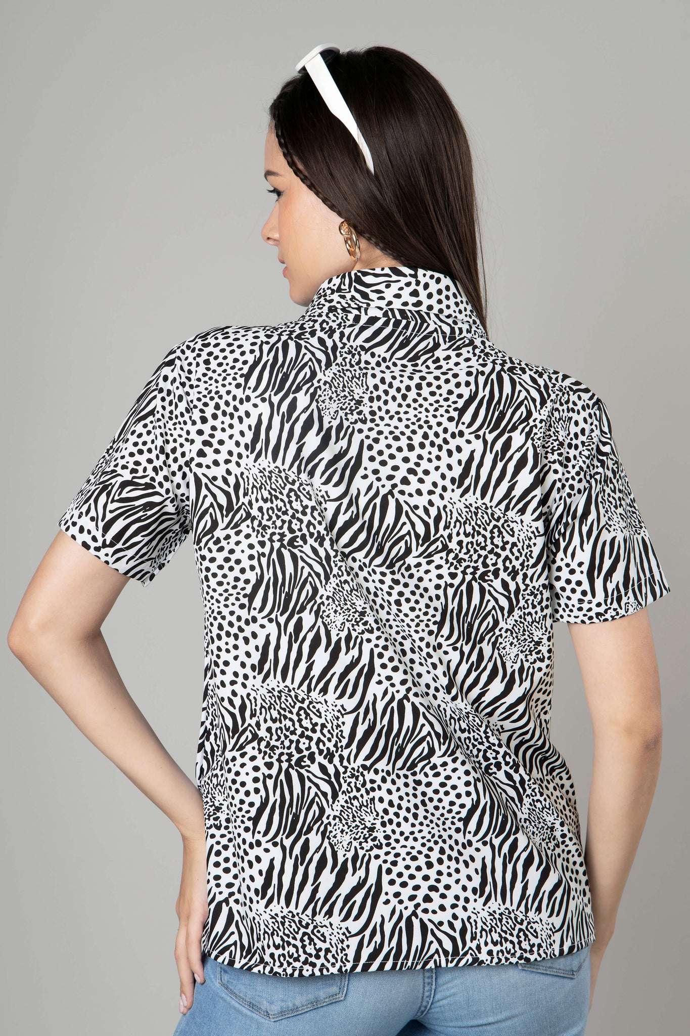 Lovely Zebra Print Shirt For Women