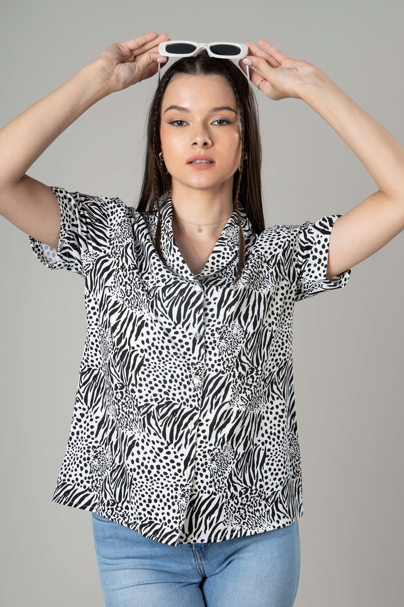 Lovely Zebra Print Shirt For Women