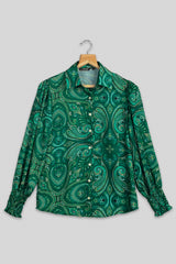 Exclusive Paisley Trendy Sleeve Shirt For Women