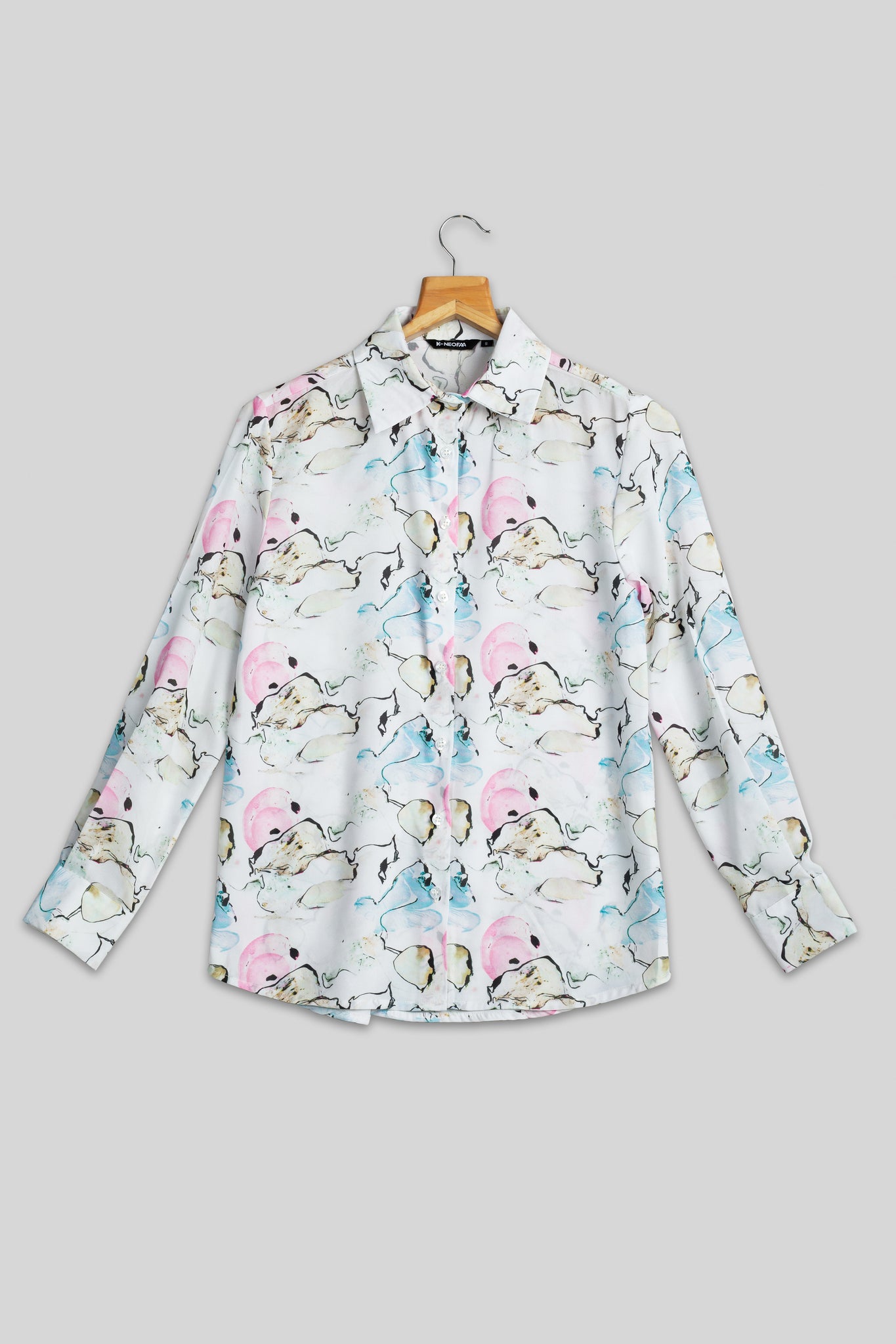 Abstract Floral Shirt For Women
