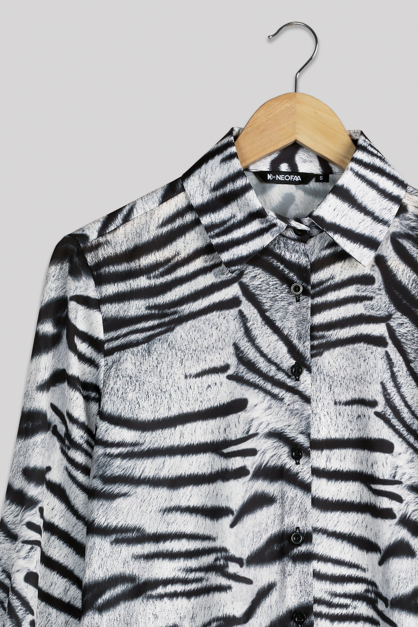 Designer Zebra Print Shirt For Women