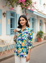 Royal Floral Shirt For Women