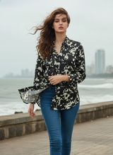 Tie Black Dye Shirt For Women