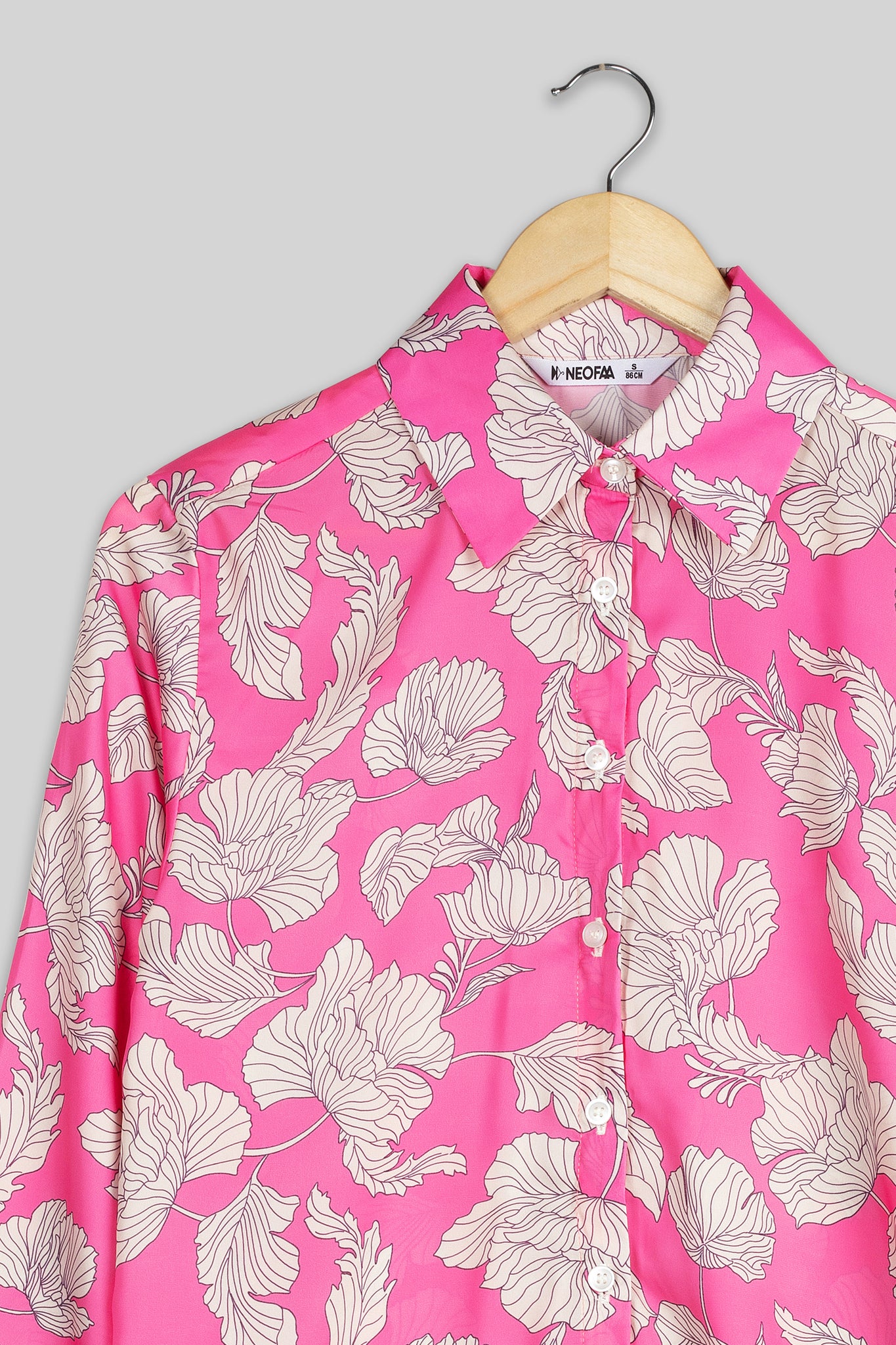 Ancient Pink Floral Shirt For Women