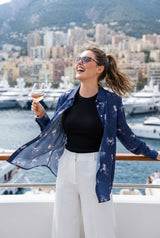 Designer Indigo Shirts For Women