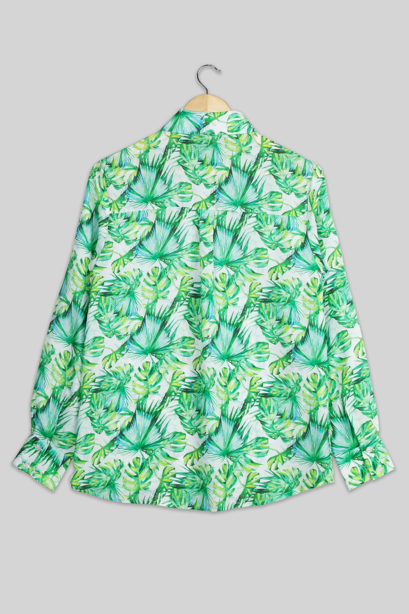 Trendy Green Tropical Shirt For Women