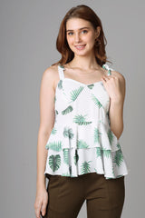 Trendy Leafage Top For Women