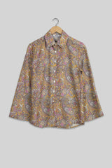 Ethnic Yellow Bell Sleeve Shirt For Women