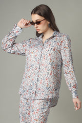 Stand Out In Style With Floral Wonderland Shirt