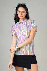 The Graphic Edition: Women's Short Sleeve Polo T-Shirt