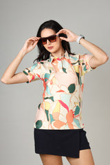 The Graphic Edition: Women's Short Sleeve Polo T-Shirt