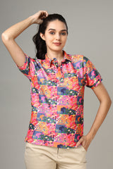 The Graphic Edition: Women's Short Sleeve Polo T-Shirt