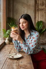 Spotted Perfect: The Red Polka Dot Women's Shirt