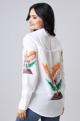 Empowering Patriotism: Freedom Edit Shirt For Women