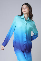 Women's Long Sleeve Ombre Shirt