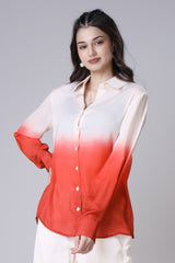 Women's Long Sleeve Ombre Shirt