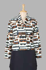 Stylish Geometic Overlap Shiirt For Women