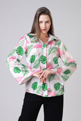 Vacation Style Tropical Flamingo Womens Shirt