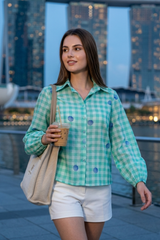Beachy Cute Shell Print Shirt For Women