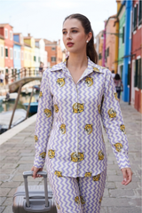 Leopard Print Chevron Womens Shirt - Chic Edit