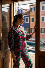 Tie-Up Detail Womens Floral Top - Modern Feminine Look