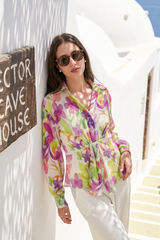 Florixa Pleated Womens Shirt - Bloom Flow Edition