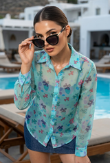 OceanMuse Womens Shirt 🌊✨ - Chill Girl Energy