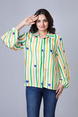 Threads of Freedom 🇮🇳🧵 Womens Tri-Color Shirt