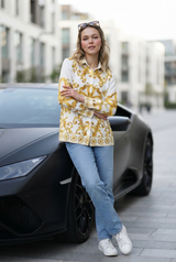 ✨ Rich Girl Energy | Premium Majolica Print Womens LIVA Shirt