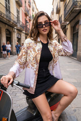 ✨ Own the Spotlight - Royal Print Women's Shirt