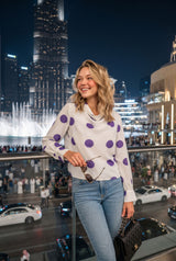 Cowl Neck Polka Dot Top For Women - Instant Style Upgrade