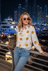 Cowl Neck Polka Top For Women - New Season Must-Have Alert