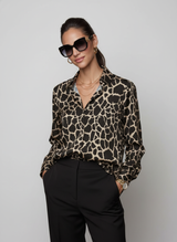 Black Snake Print Shirt For Women