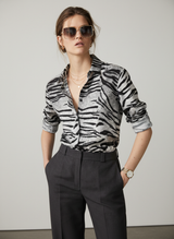 Designer Zebra Print Shirt For Women