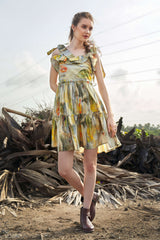 Daisy  Ruffle Detailed Tiered Midi Dress