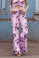 Tie & Dye Wide Leg Flared Trouser