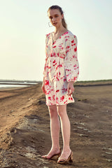 Tie & Dye Full Sleeve Wrap Dress