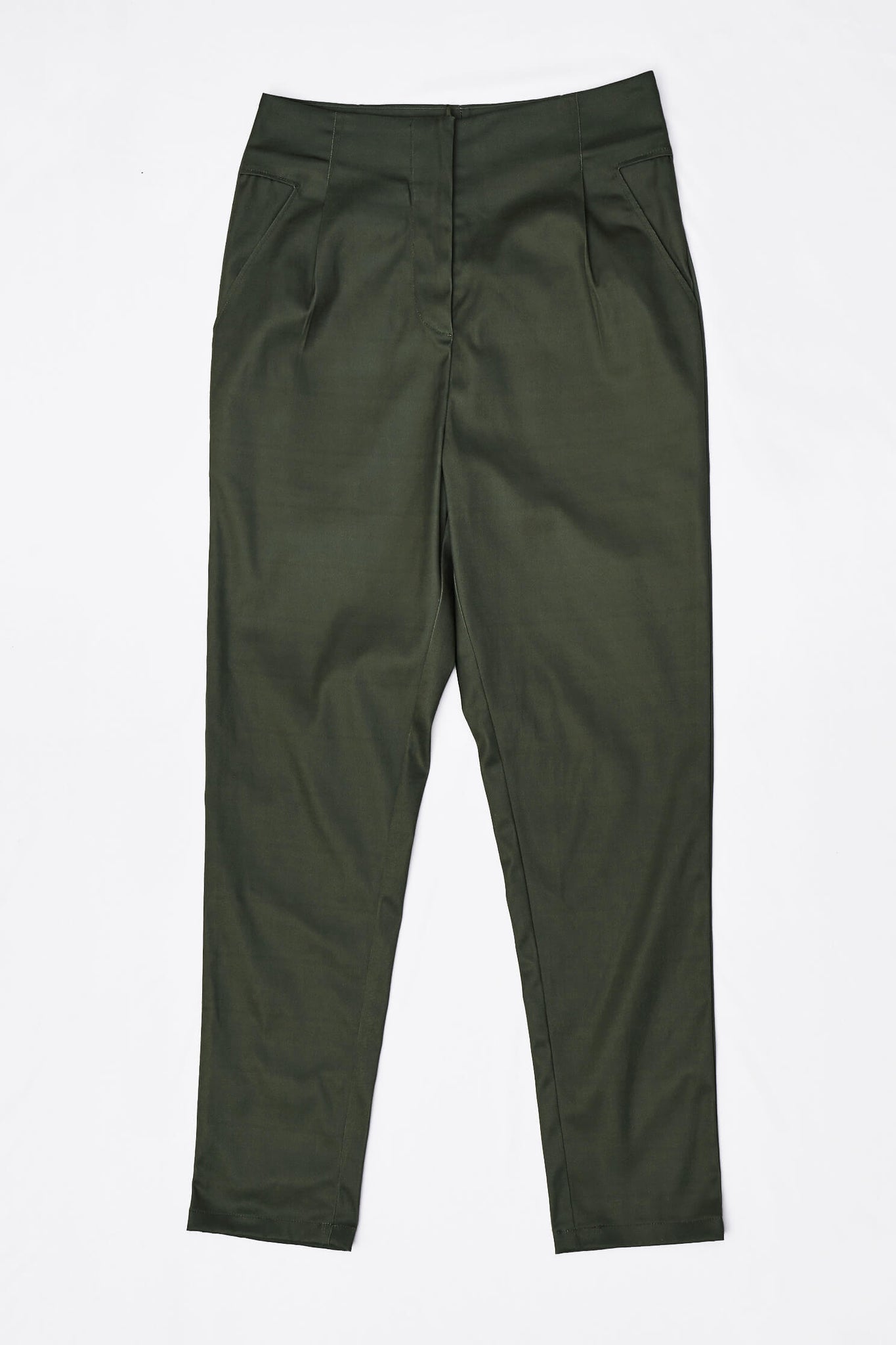 Olive Straight Fit Trouser