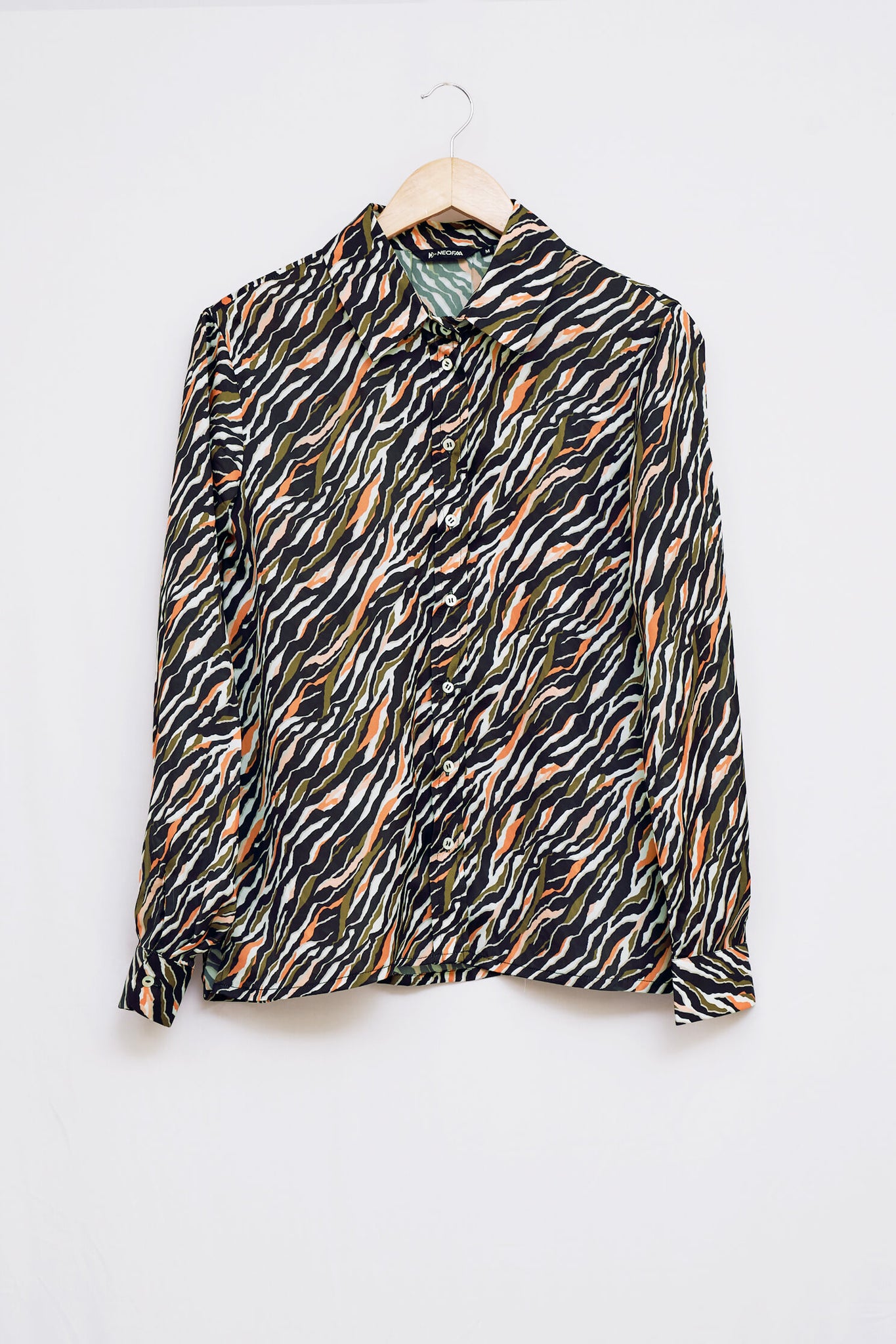 Zebra Print Regular Fit Casual Shirt