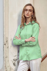 Mint Green Regular Fit Casual Shirt