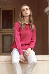 Pink Regular Fit Casual Shirt