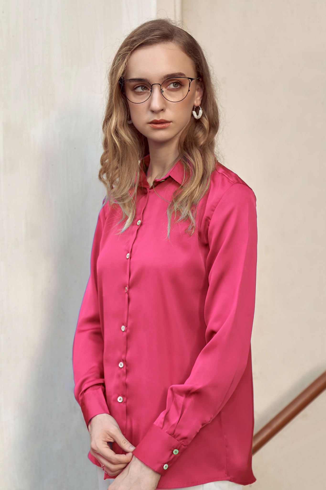 Pink Regular Fit Casual Shirt