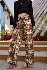 Floral Front Knot Side Panel Palazzo