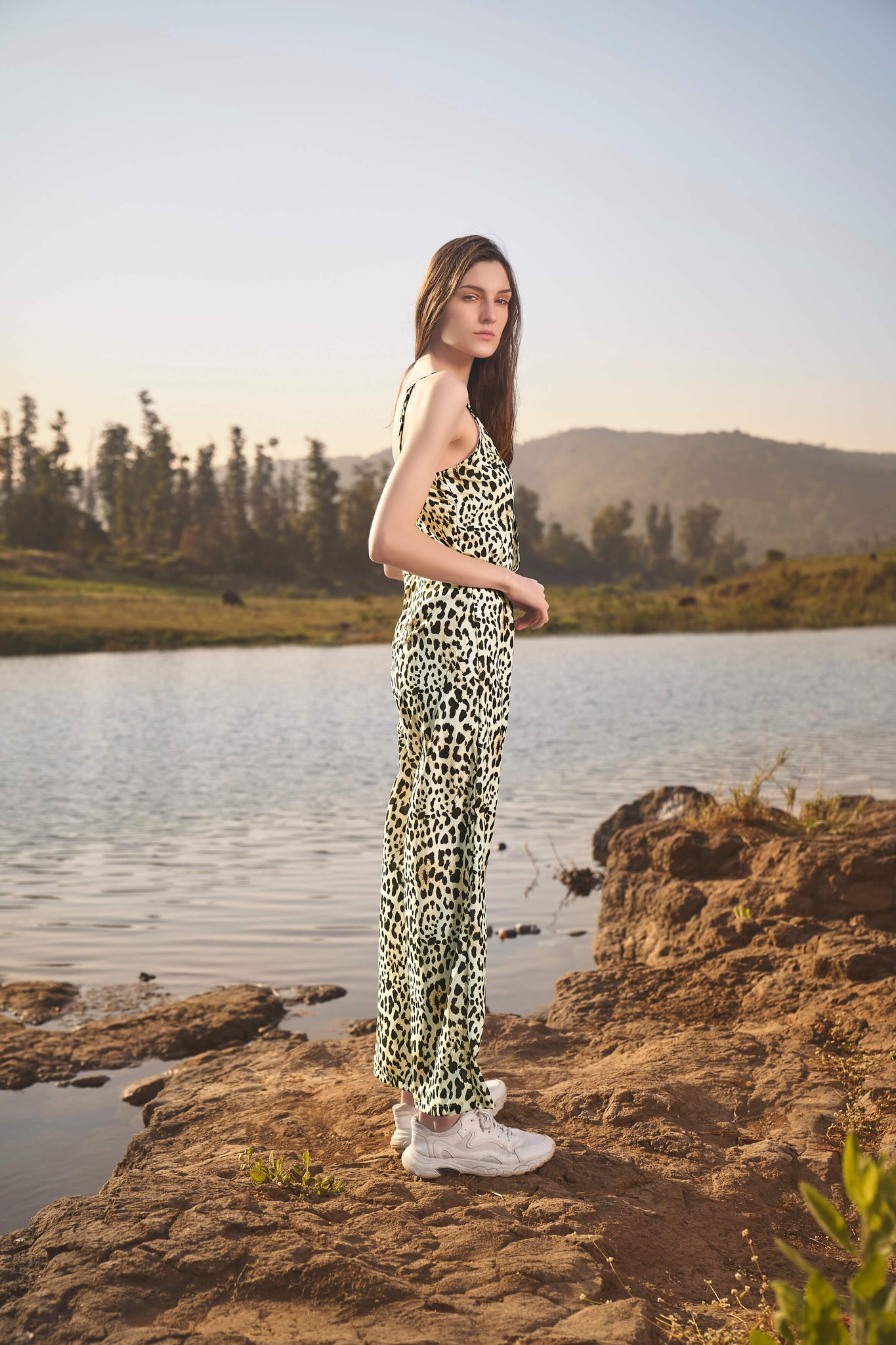 Leopard Print Strappy Jumpsuit