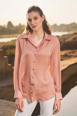 Peach Regular Fit Casual Shirt