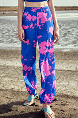 Tie & Dye Wide Leg Flared Trouser