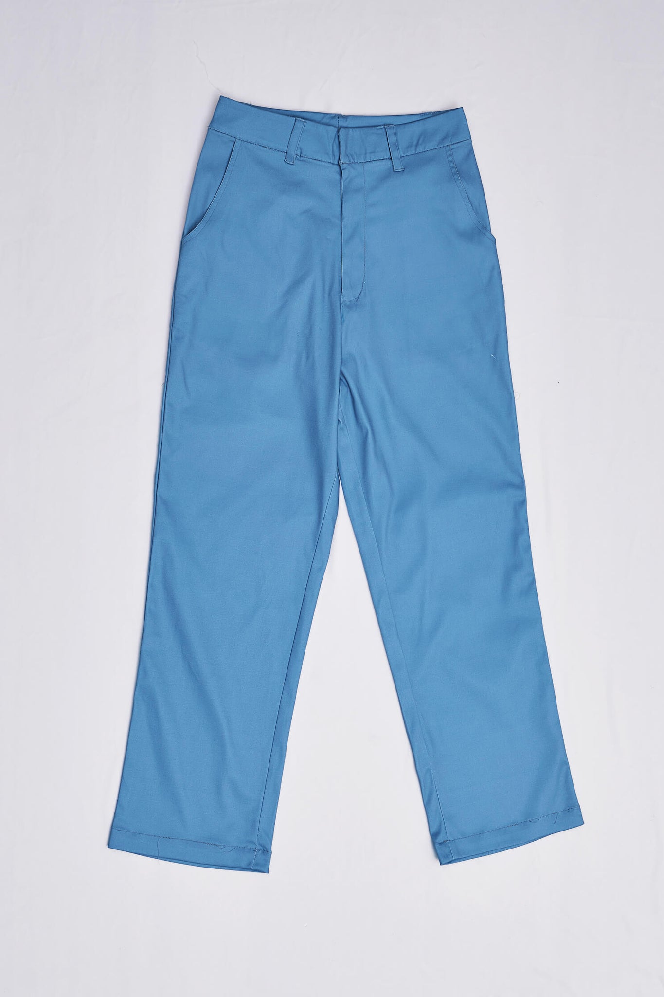 Blue Relax Fit Casual Trouser