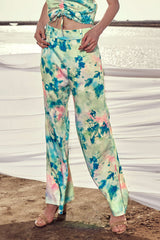 Tie & Dye Wide Leg Flared Trouser