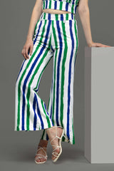 Stripes Regular Fit Zip Closure Bottom